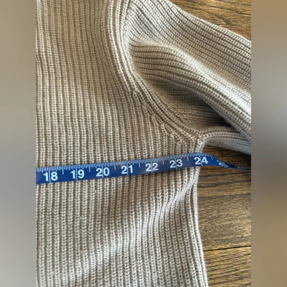 & Other Stories Half Zip knit Sweater in Beige Brown size  Large Womens D0656 - Picture 6 of 12